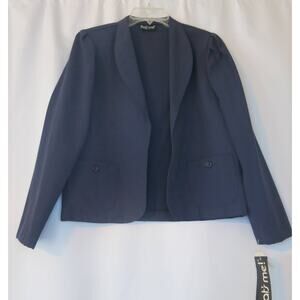 VINTAGE 1970 THAT'S ME *NWT* Short Blazer/Jacket Size 9 Blue Academia Preppy